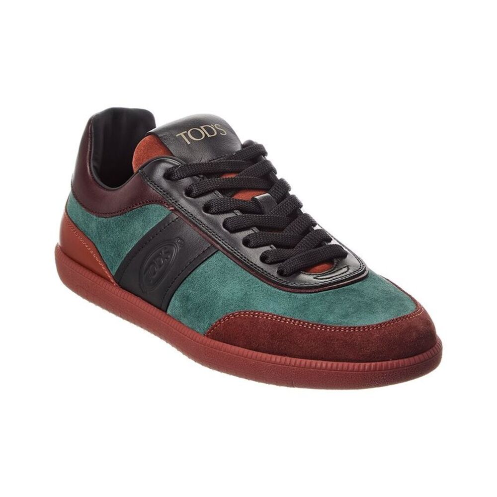 Tod’S Cassetta Suede & Leather Sneaker, Green
